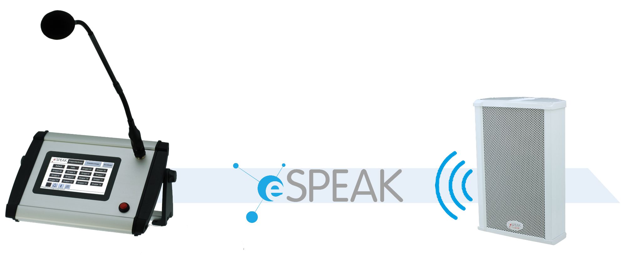 eSPEAK - Das moderne Durchsagesystem für Schulen, Arztpraxen, Kaufhäuser bis hin zu weiträumig verteilten Industrieanlagen